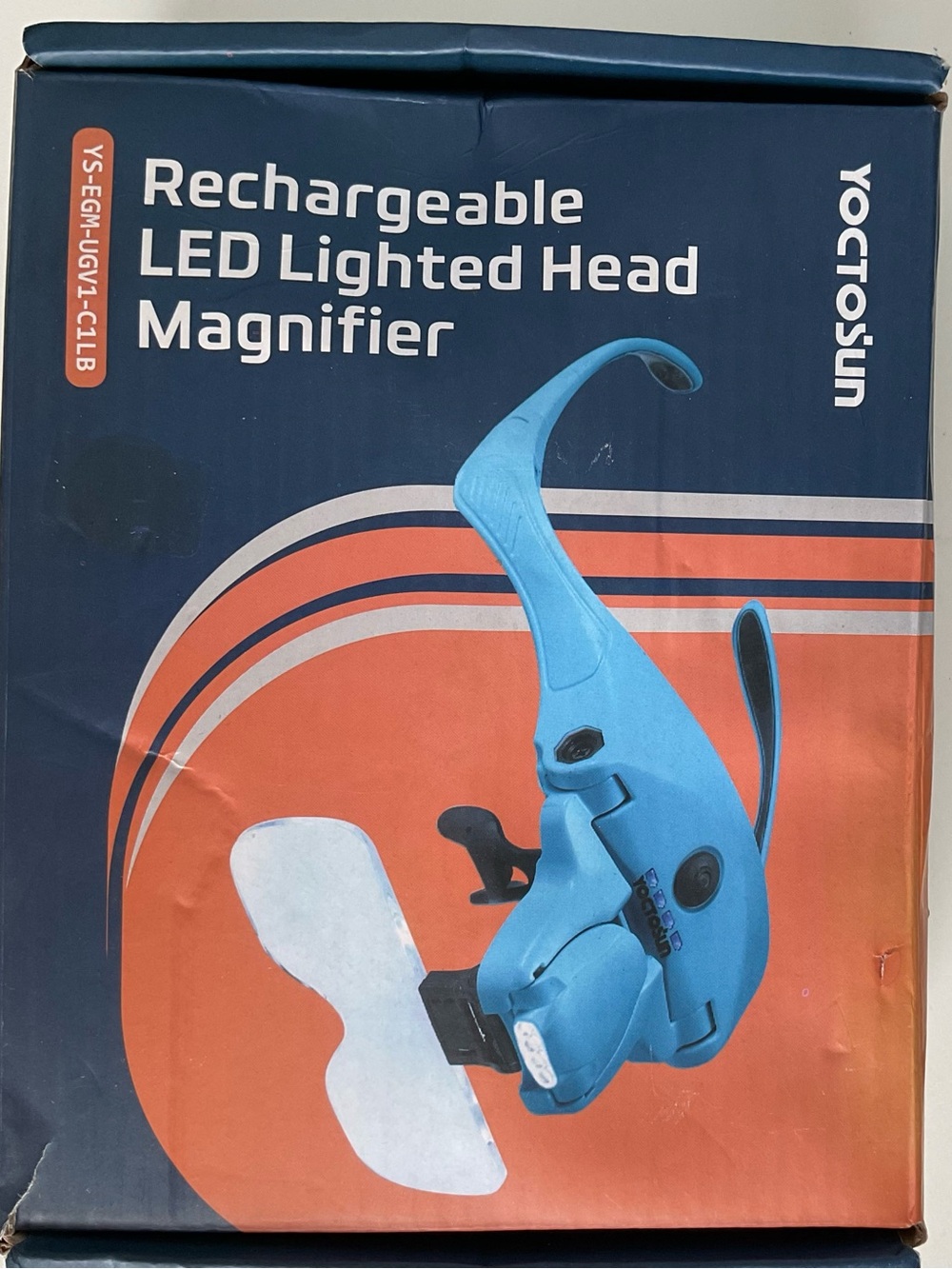 Yoctosun Rechargeable LED Lighted Head Magnifier NIB